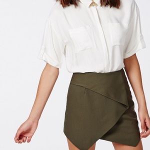 Missguided Wrap Khaki Skort
